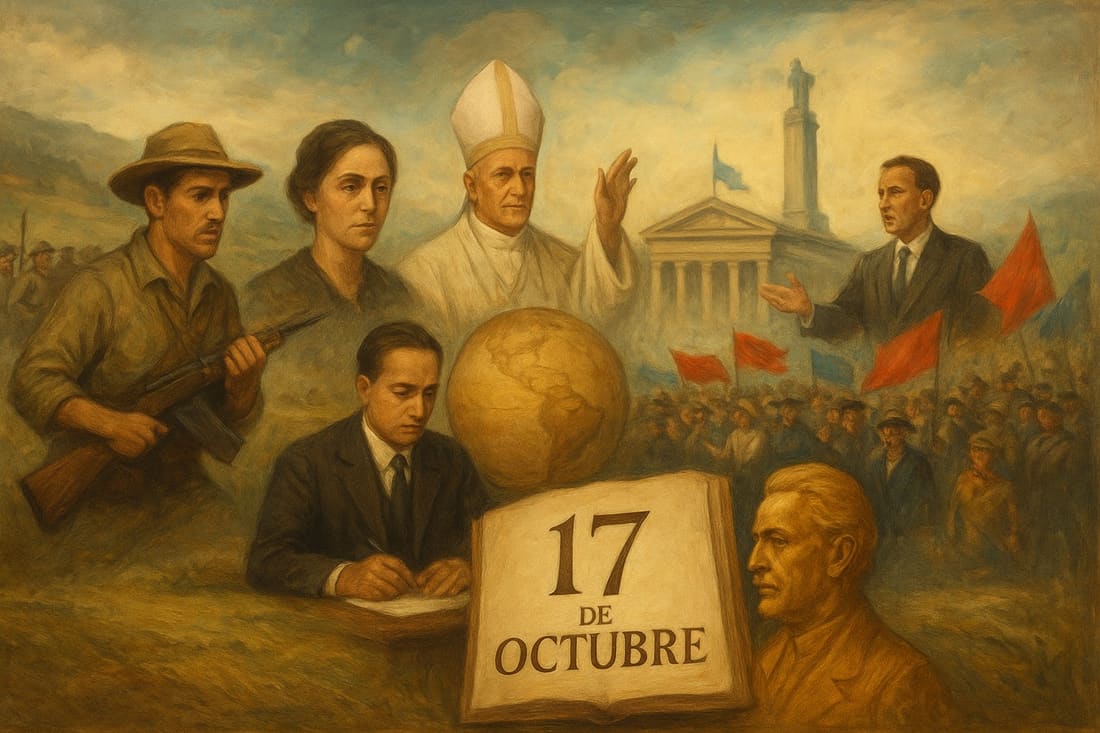 Acontecimientos históricos y efemérides que marcaron un 17 de octubre en el país y el mundo