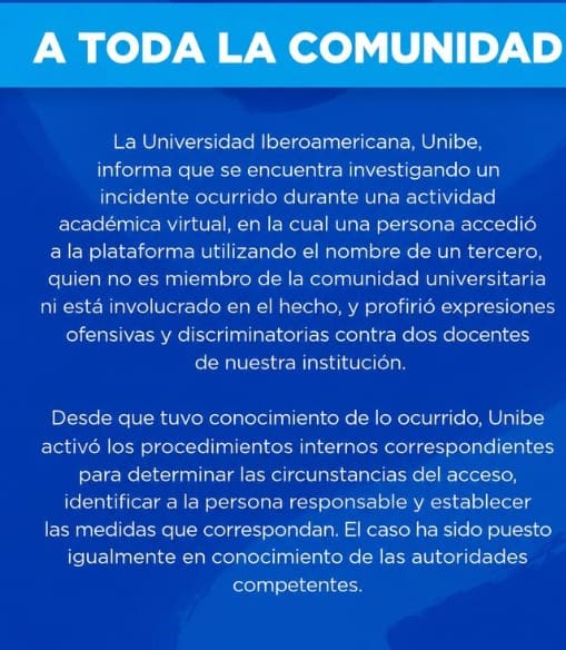 Universidad Iberoamericana indaga incidente digital y acude a las autoridades
