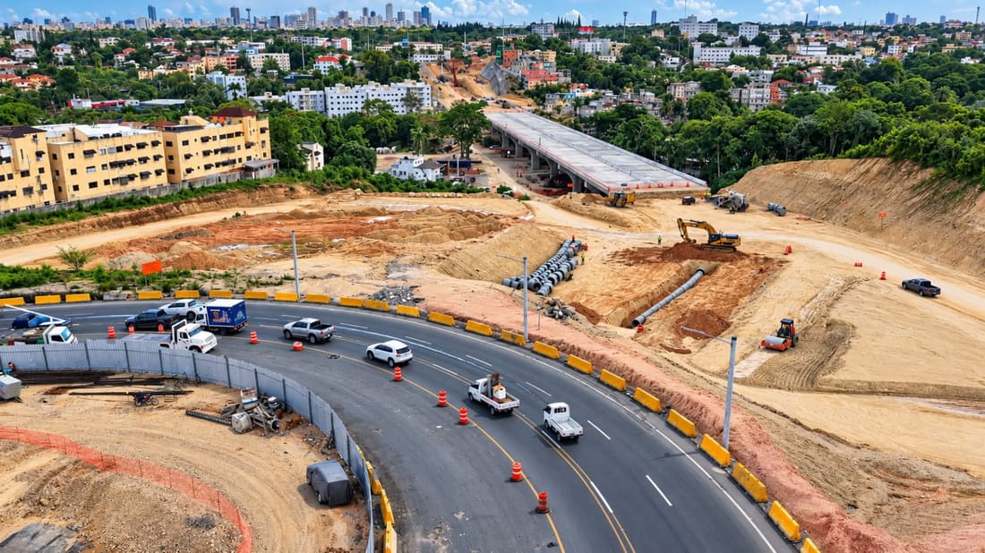 Avanzan los trabajos de infraestructura vial en la avenida República de Colombia