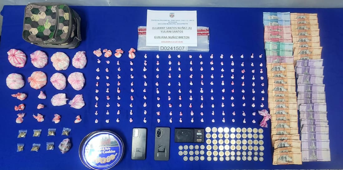 Operativos en Santiago dejan 59 arrestos y más de 15 kilos de drogas incautados