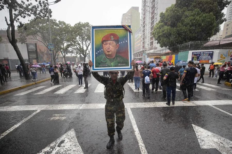 Simpatizantes del chavismo conmemoran el último triunfo electoral de Hugo Chávez