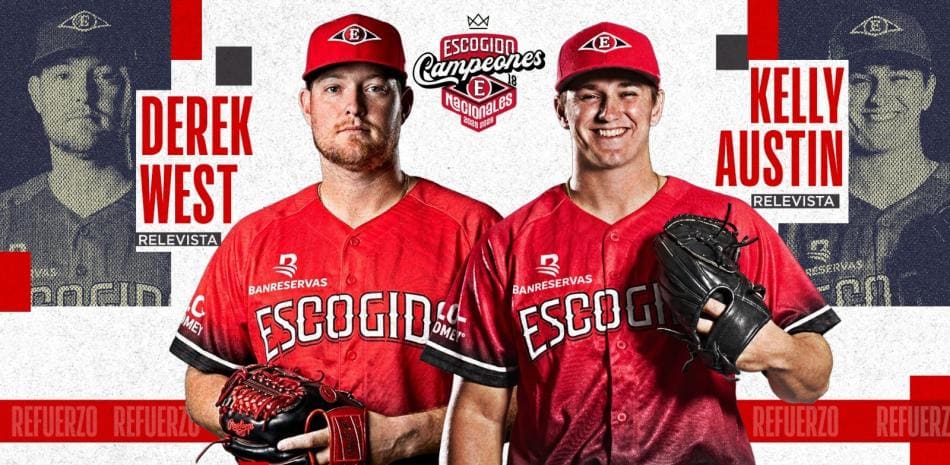 Los Leones del Escogido aseguran su rotación con las firmas de Derek West y Kelly Austin