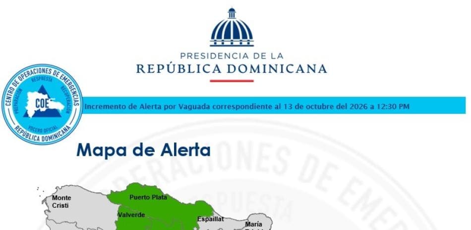 Centro de Operaciones de Emergencias eleva alerta verde para ocho demarcaciones por condiciones meteorológicas