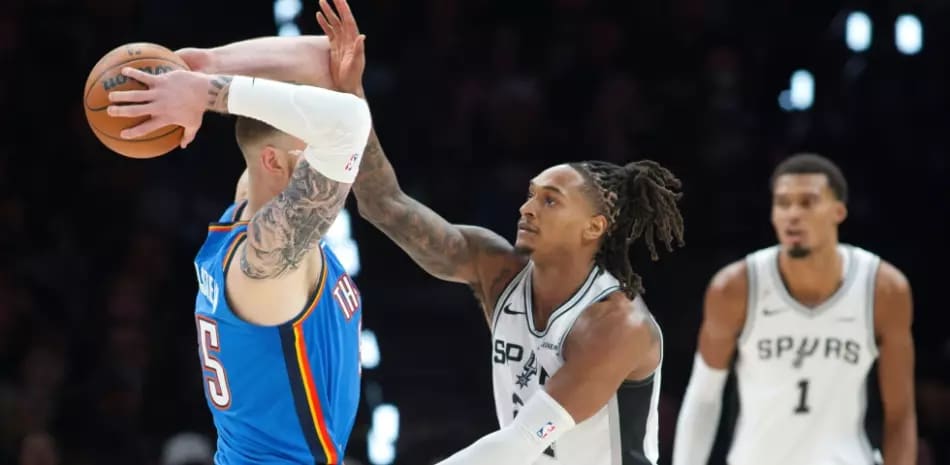 El Thunder se impone a los Spurs en su debut con destacada actuación de Gilgeous-Alexander