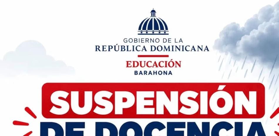 Suspenden docencia este lunes en Barahona y Pedernales por condiciones meteorológicas