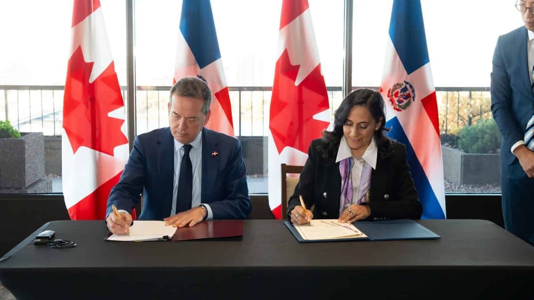 República Dominicana y Canadá estrechan lazos comerciales y firman acuerdo de seguridad aérea