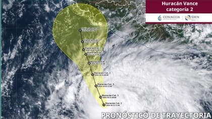 El huracán Vance alcanza categoría 2 y genera alertas en el Pacífico mexicano