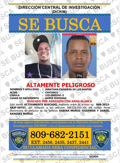 Buscan activamente a sospechoso de atacar a madre e hijo en Yamasá