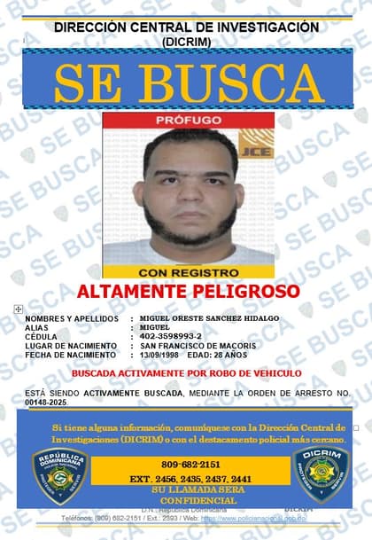 Policía Nacional intensifica búsqueda de 19 individuos por diversos delitos en la región Noreste