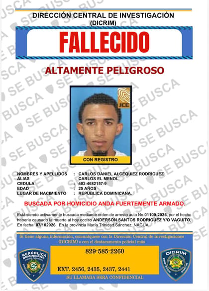 Fallece en Verón-Punta Cana hombre buscado por homicidio tras presunto intercambio de disparos con la Policía